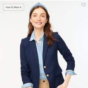 J Crew wool blue original school boy blazer